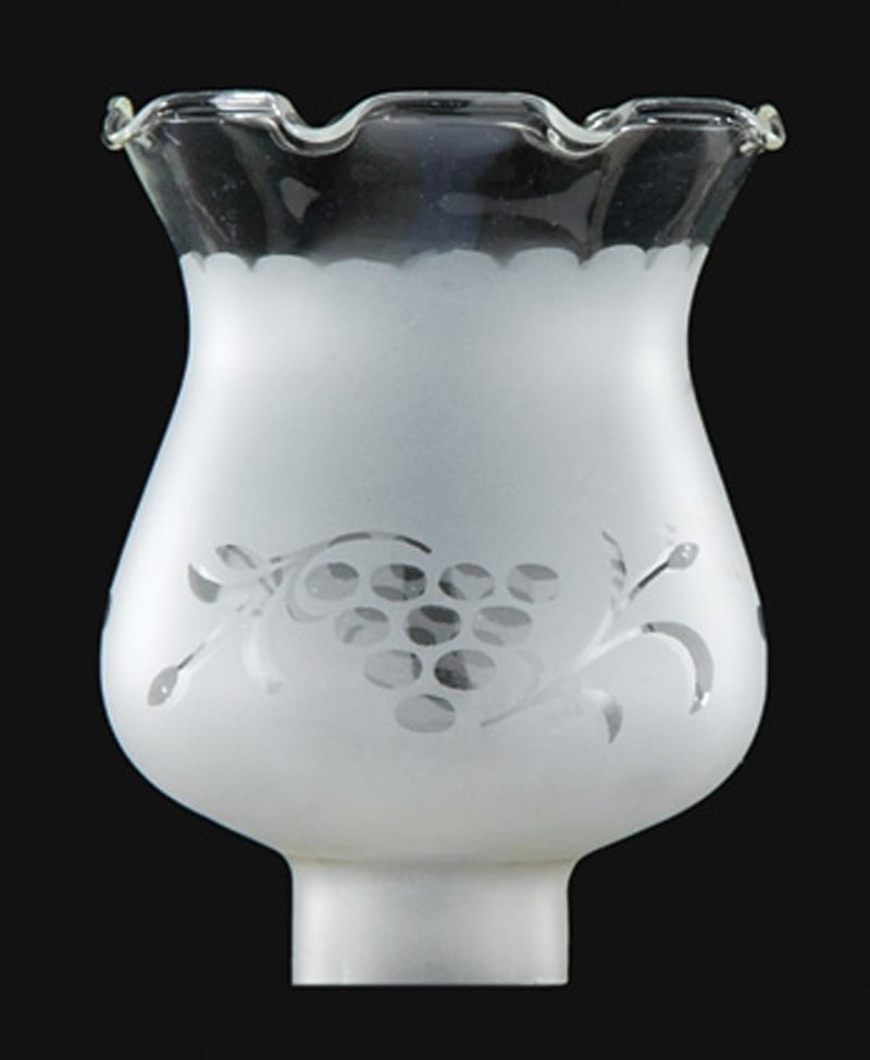 B&P Lamp 1 5/8 Inch Fitter Colonial Style Frosted and Etched Design Glass Lamp Shade for Vintage and Antique Style Globes - Image 4